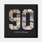 Nummer 90 Fotocollage Magneet (Voorkant)