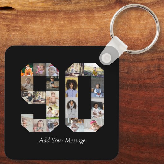 Nummer 90 Fotocollage Sleutelhanger (Achterkant)