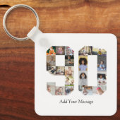 Nummer 90 Fotocollage Sleutelhanger (Voorkant)