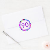 Nummer 90 - ronde Sticker (Envelop)