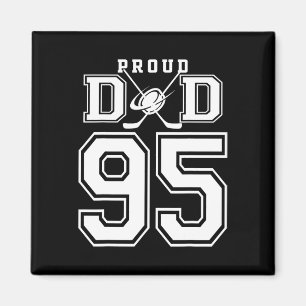 Nummer 95 Aangepast Trots Hockey Vader Gepersonali Magneet