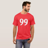 Nummer 99 Birthday Genummerde Uniform Sports Jerse T-shirt (Voorkant volledig)