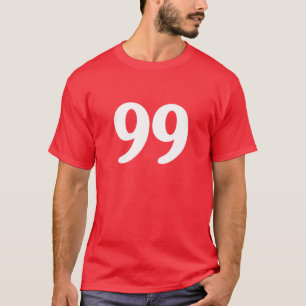 Nummer 99 Birthday Genummerde Uniform Sports Jerse T-shirt