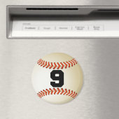 Nummer 9 Baseball Magneet (Insitu (Vaatwasser))