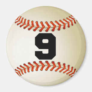 Nummer 9 Baseball Magneet