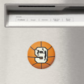 Nummer 9 Basketball en speler Magneet (Insitu (Vaatwasser))
