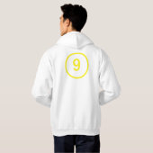 nummer 9 in een cirkel hoodie (Achterkant volledig)