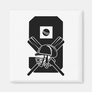 Nummer 9 Jaar Cricket 9e Verjaardag Magneet