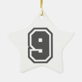 Nummer 9 keramisch ornament (Achterkant)