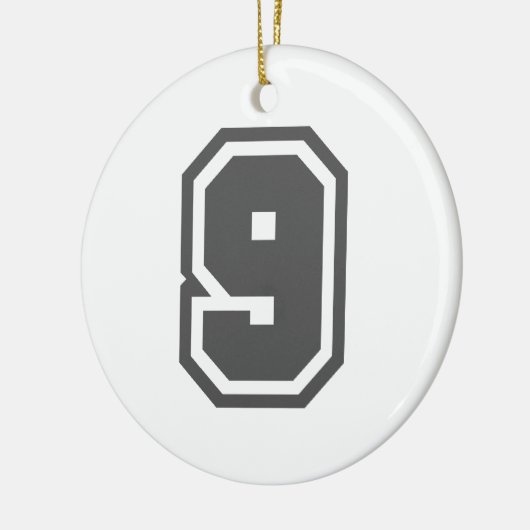 Nummer 9 keramisch ornament (Links)