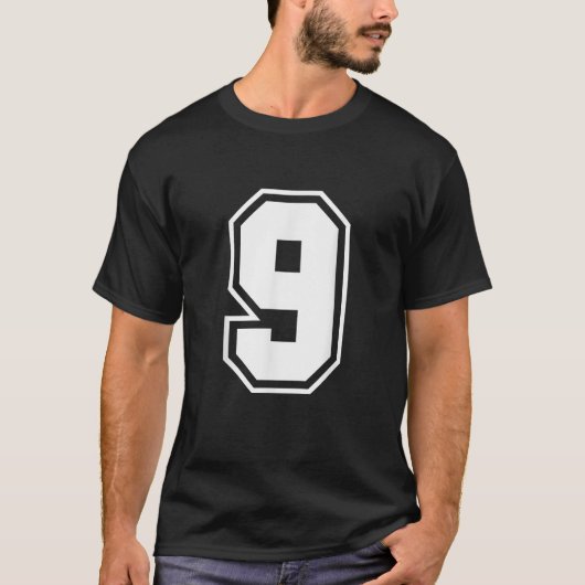 Nummer 9 Monogram T-Shirt tellen (Voorkant)