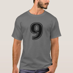 Nummer 9 Nine voorzijde T-shirt