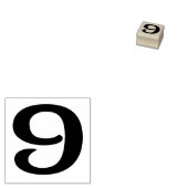 Nummer 9 Rubber Art Stempel (Gestempeld)