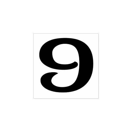 Nummer 9 Rubber Art Stempel (Afrduk)