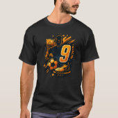 Nummer 9 Sport T-shirt – Football & Basketbal (Voorkant)