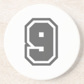 Nummer 9 zandsteen onderzetter (Voorkant)