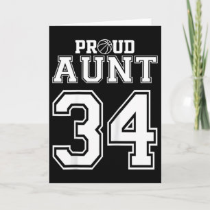 Nummer Aangepast Trots Basketbal Tante Personalise Kaart