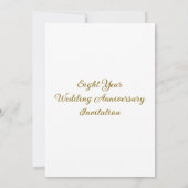 Nummer acht aangepaste foto bruiloft Jubileum Kaart (Achterkant)