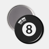 Nummer acht magische zwembadbal koelkast magneet (Voorkant / Achterkant)