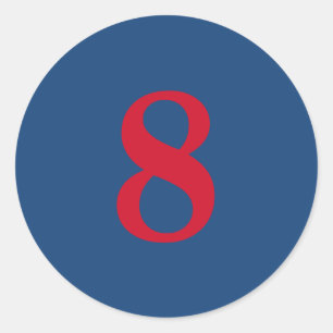 Nummer Acht planningsbenodigdheden eenvoudig 8 mar Ronde Sticker