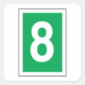Nummer acht teken Stickers (Voorkant)