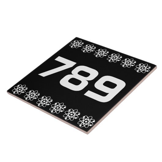 Nummer atoomhuis tegeltje (Zijkant)