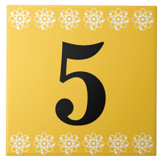 Nummer atoomhuis tegeltje (Voorkant)