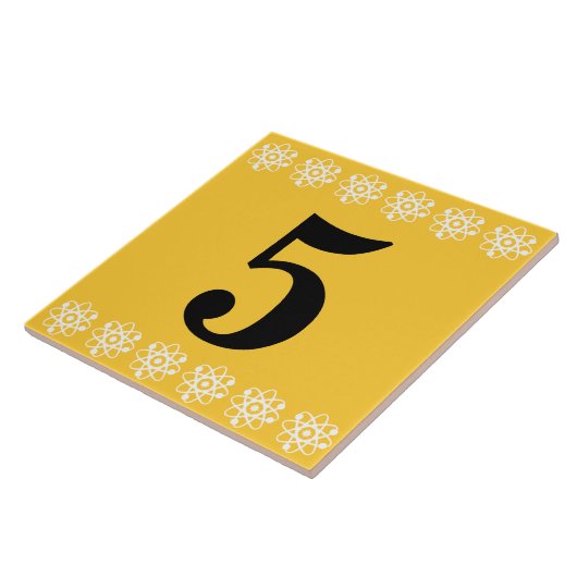 Nummer atoomhuis tegeltje (Zijkant)