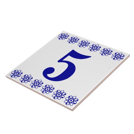 Nummer atoomhuis tegeltje (Zijkant)