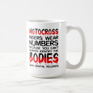 Nummer De Lichamen Motocross Dirt Bike Mok Grappig