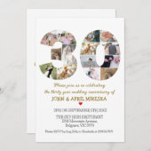 Nummer dertig aangepaste foto bruiloft Jubileum Kaart (Voorkant / Achterkant)