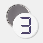 Nummer - drie - 3 magneet (Voorkant / Achterkant)