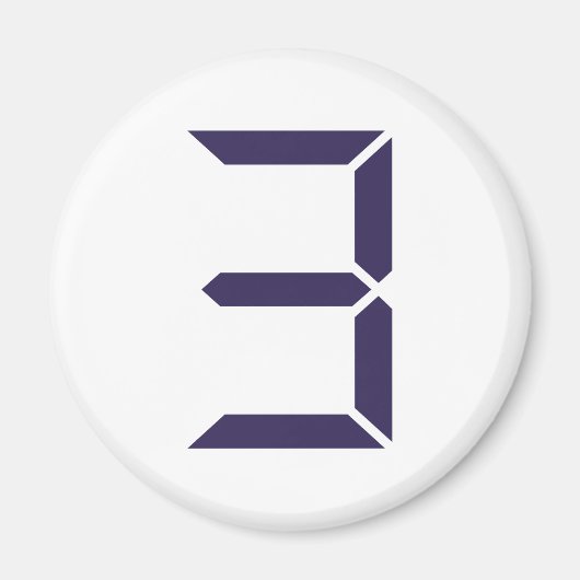 Nummer - drie - 3 magneet (Voorkant)