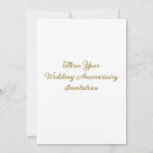 Nummer drie aangepaste foto bruiloft Jubileum Kaart (Achterkant)