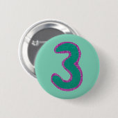 Nummer drie Button (Voorkant /achterkant)
