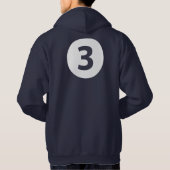 Nummer drie hoodie (Achterkant)