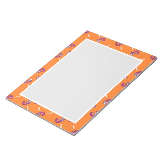 Nummer drie oranje notitieblok (Schuin)