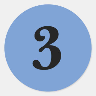 Nummer drie planning benodigdheden eenvoudig 3 bla ronde sticker
