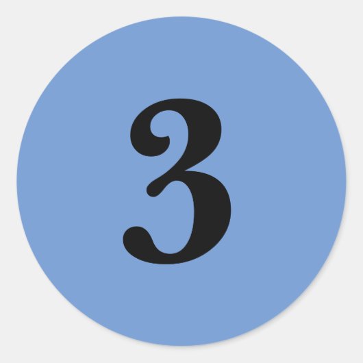 Nummer drie planning benodigdheden eenvoudig 3 bla ronde sticker (Voorkant)