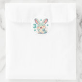 Nummer Drie Schattig Anime Konijn Ronde Sticker (Tas)