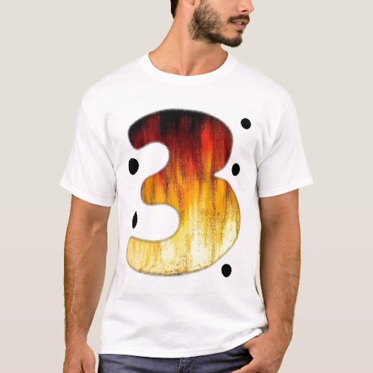 Nummer drie T shirt #3 (Voorkant)