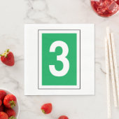 Nummer drie witte en groene luiers servet (Insitu)