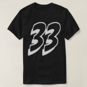 Nummer Drieëndertig #33 Front en Achterteam van Sp T-shirt (Design voorkant)