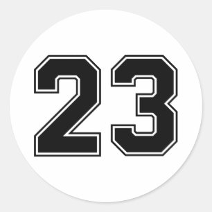 Nummer drieëntwintig 23 Sport Font Ronde Sticker