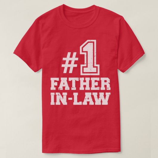 Nummer één 1 schoonvader t-shirt (Design voorkant)