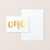 Nummer één 1e Borstelscripttype Echt Folie Kaarten (Display)