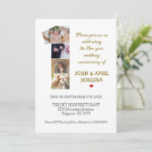 Nummer Een Aangepaste Foto Trouwen Jubileum Kaart (Staand voorkant)