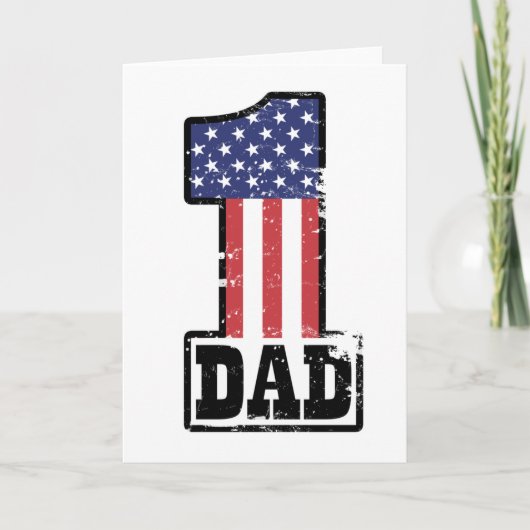 Nummer Één Amerikaanse Papa Kaart (Voorkant)
