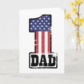 Nummer Één Amerikaanse Papa Kaart (Gele Bloem)