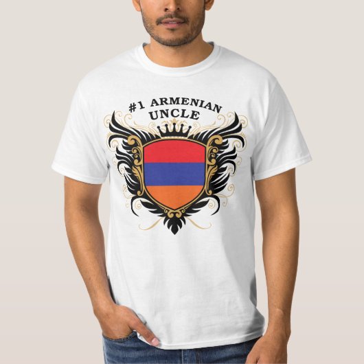 Nummer één Armeense oom T-shirt (Voorkant)